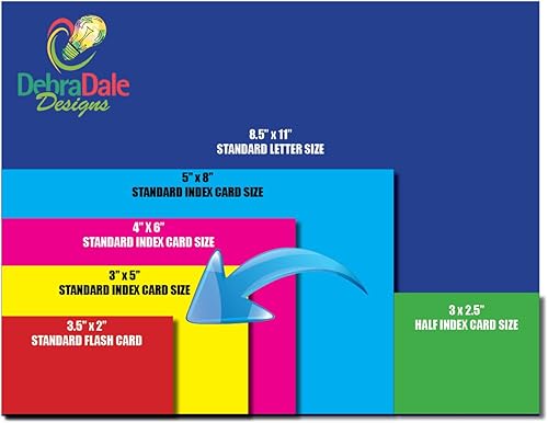 Miniatura 4 de Debra Dale Designs ~ Fabricado correctamente en los Estados Unidos ~ Sistema de estudio de tarjetas blancas en blanco de 3 x 5 pulgadas ~ 200