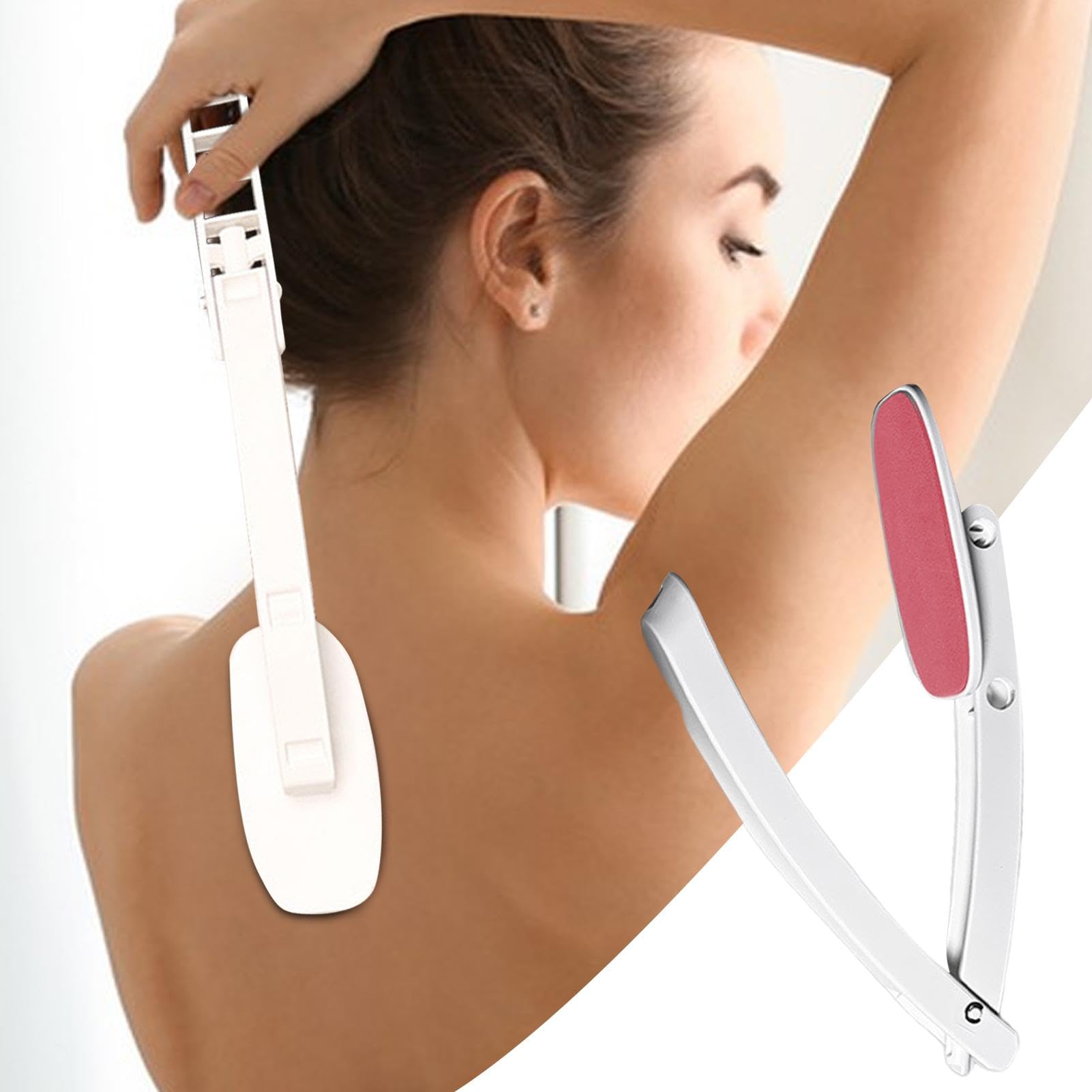 Folding Back Brush for Cream | Back Moisturizer Applicator for Skin Cream & Body Wash,Cream Applicator for Back,Long Handled Lotion Applicator for Medicine,Skin Cream,Sunscreen