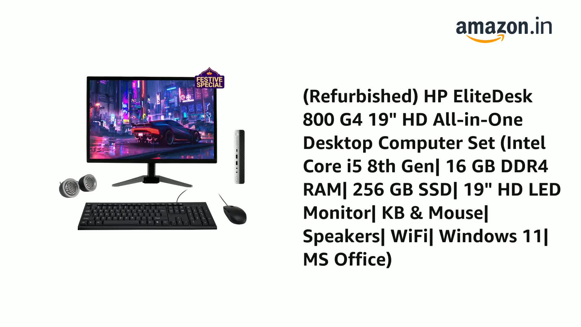 Refurbished) HP EliteDesk 800 G4 19
