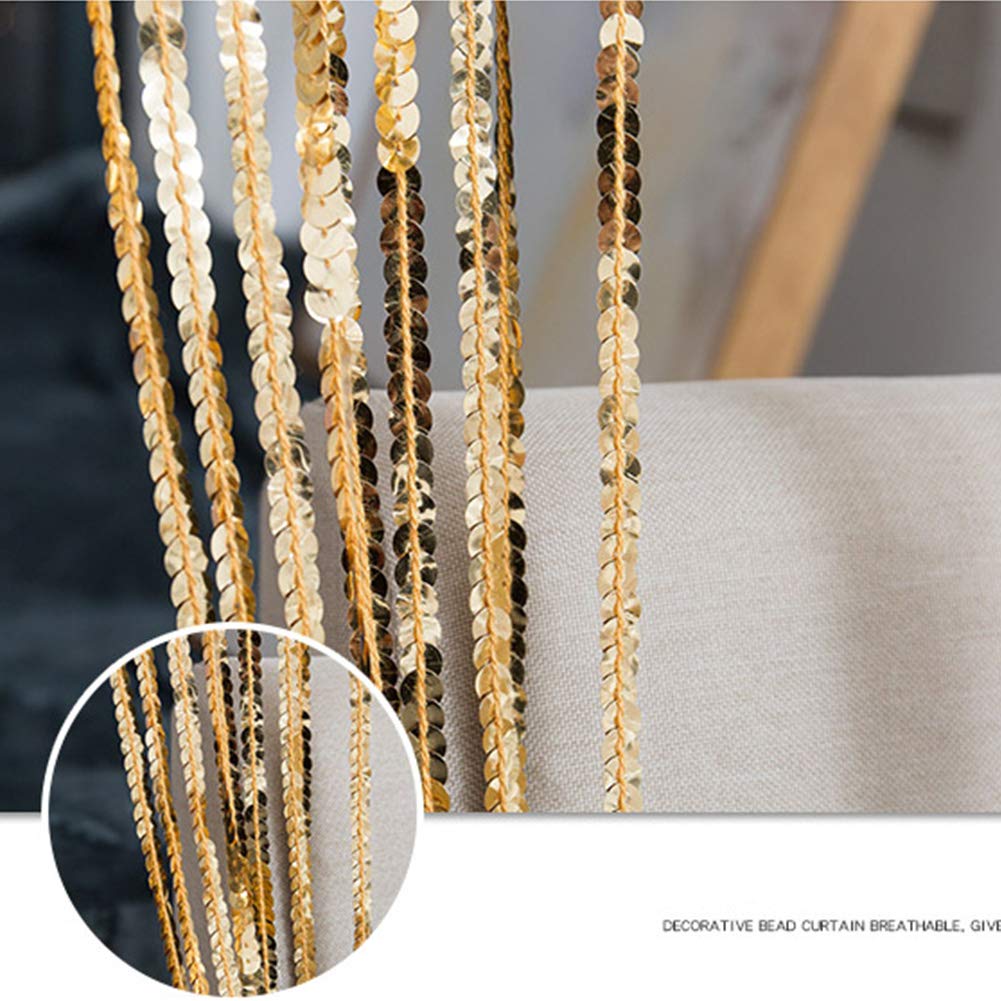 Paillettes Porte Chaîne Rideau,Paillettes Gland Écran Cloison Rideau Mur Panneau Frange Séparateur De Pièce pour La Fête À La Maison Hôtel Argenté W300xh300cm(118x118inch)