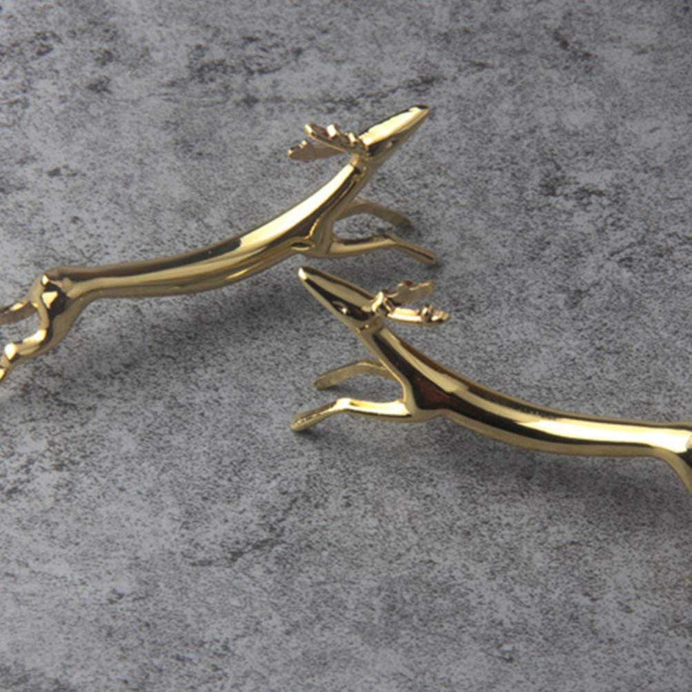 8 Portaposate A Forma Di Renna - In Acciaio Inox - Per Tavola Natalizia - Decorazioni Utili - Foto 8