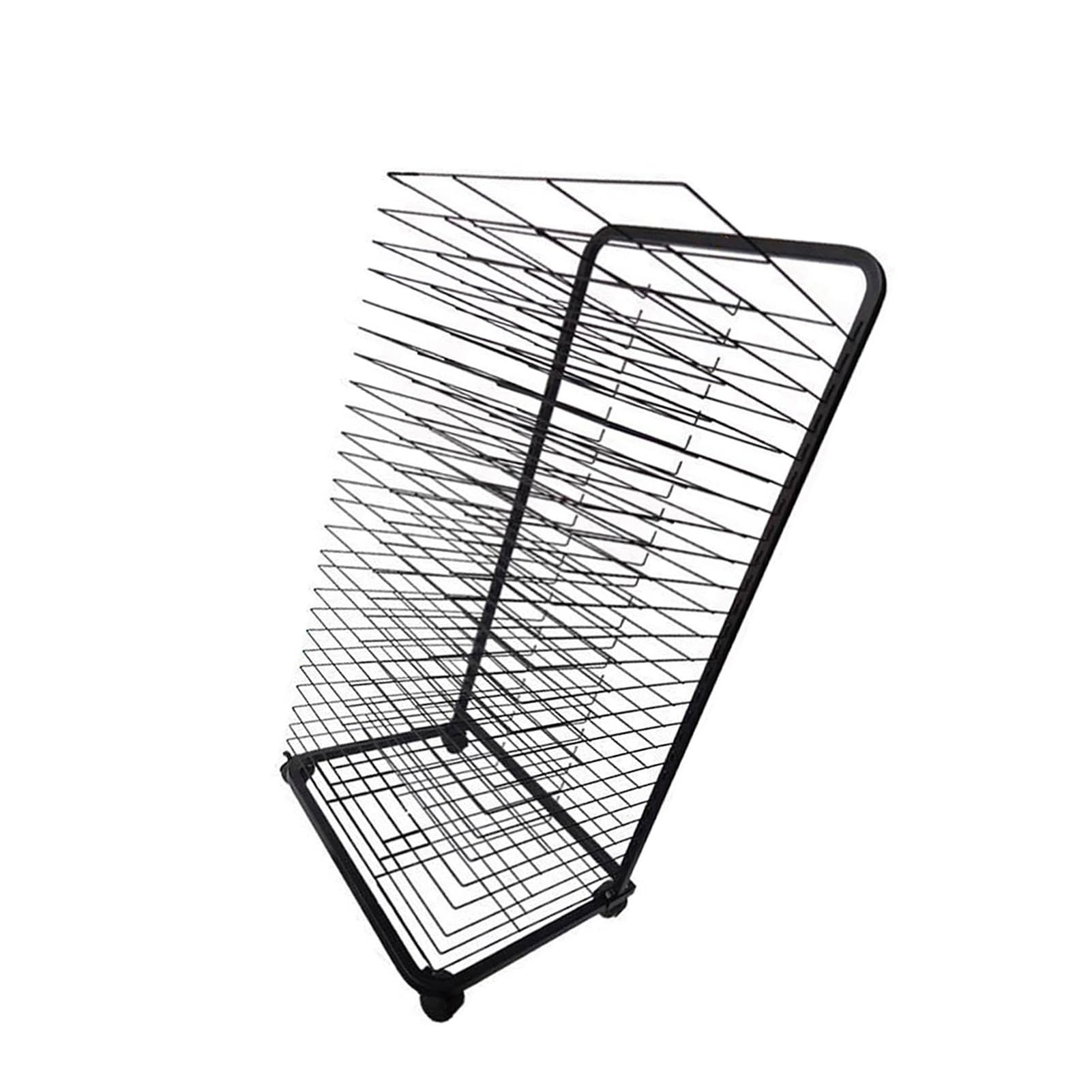 Genérico Estante De Secado For Almacenamiento De Arte, Carrito De Almacenamiento Plegable Portátil con 25 Estantes Extraíbles, For Carteles De Estudios