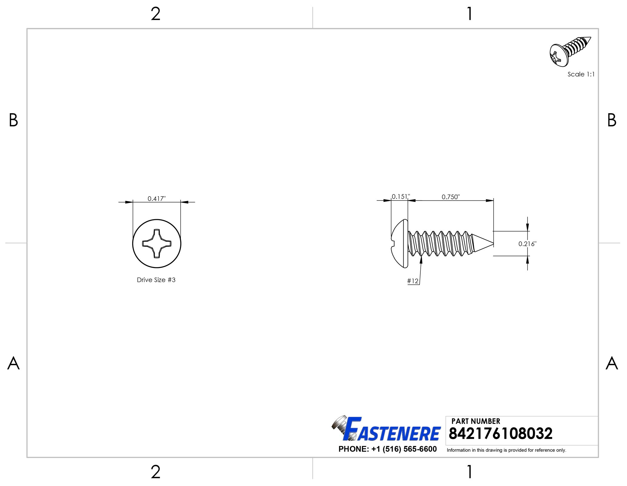 Prime-Line 9020821 Sheet Metal Screws – #12 X 3/4" Pan Head Phillips, 18-8 Stainless Steel, Self-Tapping (100-Pack)