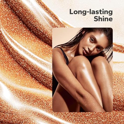 Silkysecret Body Shimmer Oil (4.1 Fl Oz), Body Shimmering, Long-Lasting Moisturizing, Body Oil For Radiant Glow, Glitter Glow Oil thumb #2