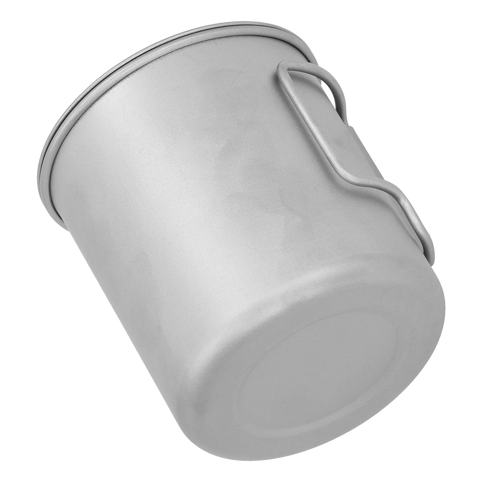 Changor Tasse de Camping en Titane avec Poignée Pliable, Design Compact et Léger pour les Activités de Plein Air, 1 X Tasse, 1 X Couvercle (750 ml)