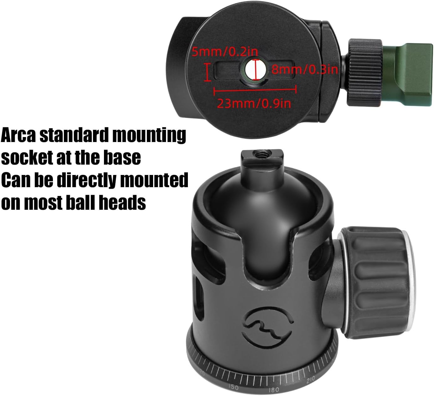 SUNWAYFOTO 40mm PC-40 360° Arca Swiss Clamp and Quick Release Plate SP-38QB