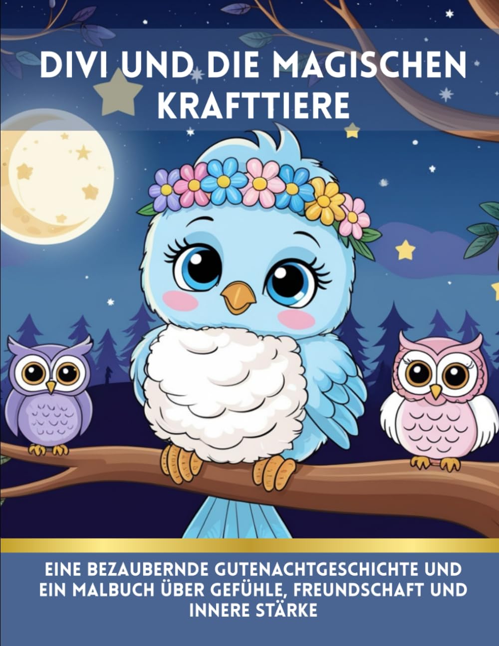 Divi und die magischen Krafttiere: Eine bezaubernde Gutenachtgeschichte und ein Malbuch über Gefühle, Freundschaft und innere Stärke