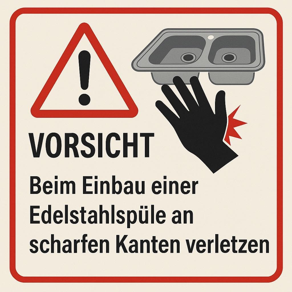Edelstahlspüle Eckig Campingspüle 78 x 44 cm 2 Becken Edelstahlspüle Einbauspüle Aufbauspüle Spülbecken Spüle Küchenspüle