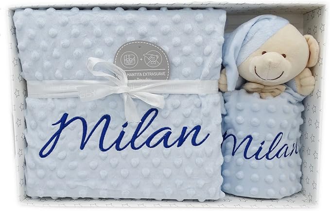 Amazon: Manta de Bebe Personalizado con su Nombre Bordado