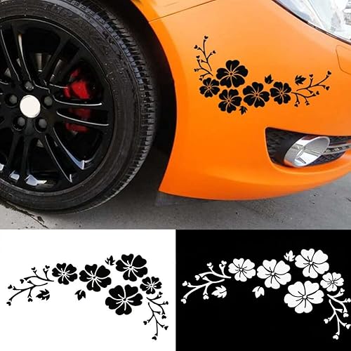 Miniatura 4 de Adhesivo para el cuerpo del automóvil, diseño de mariposa, flor y vid, autoadhesivas, calcomanías gráficas de vinilo para camión, calcomanía para