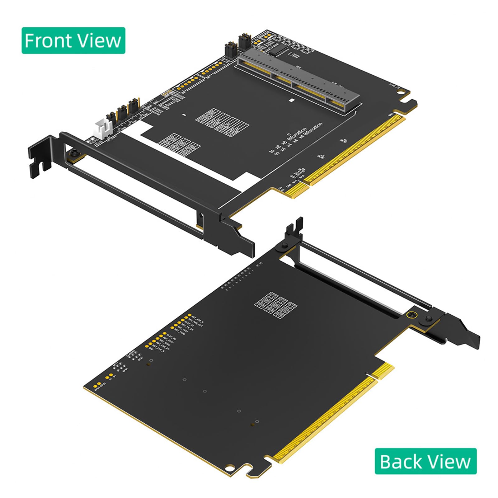 Server PCIe5.0 a 4C+Convertitori Scheda per 400G 800G Aggiornamenti di rete Non perdita di larghezza di banda