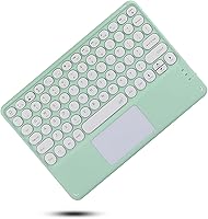 Vista 6 de HENGHUI Funda de teclado para iPad de 10.2 pulgadas iPad 9ª 8ª 7ª Generación/Air 3ª Gen/iPad Pro de 10.5 pulgadas con teclas redondas lindas teclado