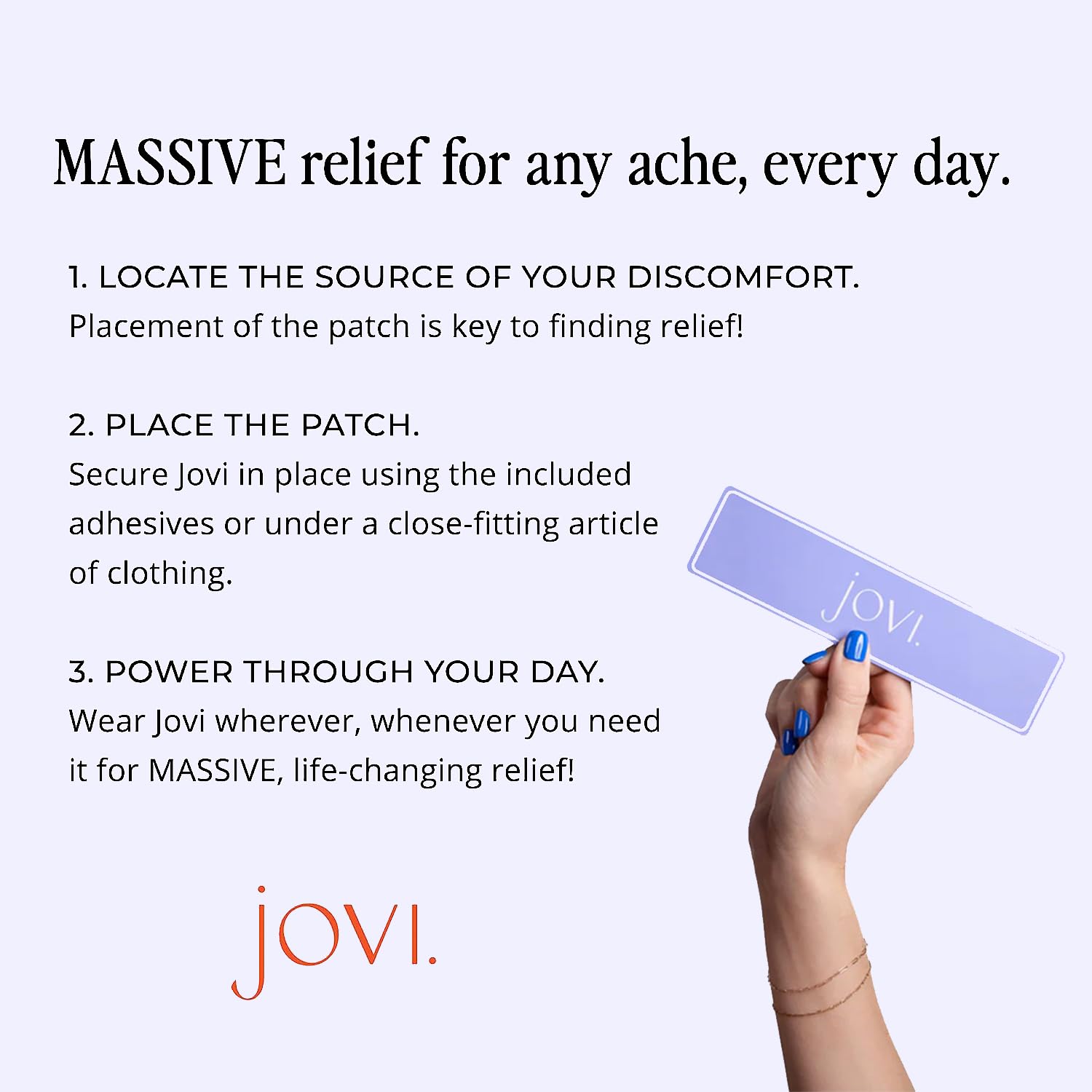 Jovi Band Wellness Patch for Women Natural Relief for Menstrual