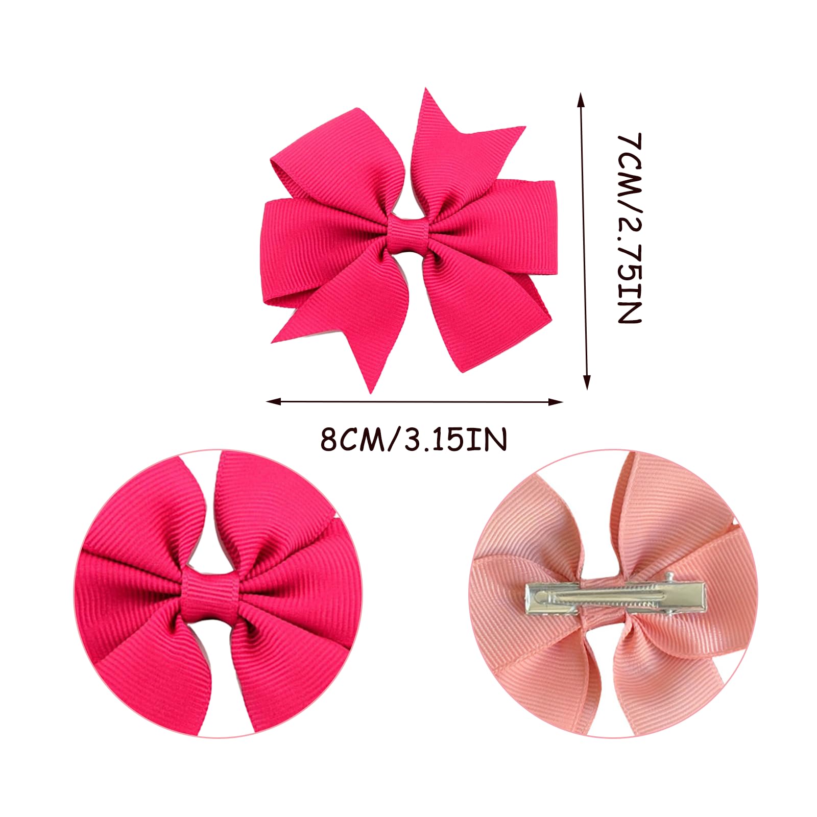Cosyhav Hair Bows,Hair Bows For Girls,Grosgrain Ribbon Hair Clips Suitable For Baby,Toddlers,Little Girls(10 Colors,20pcs) - Image 3