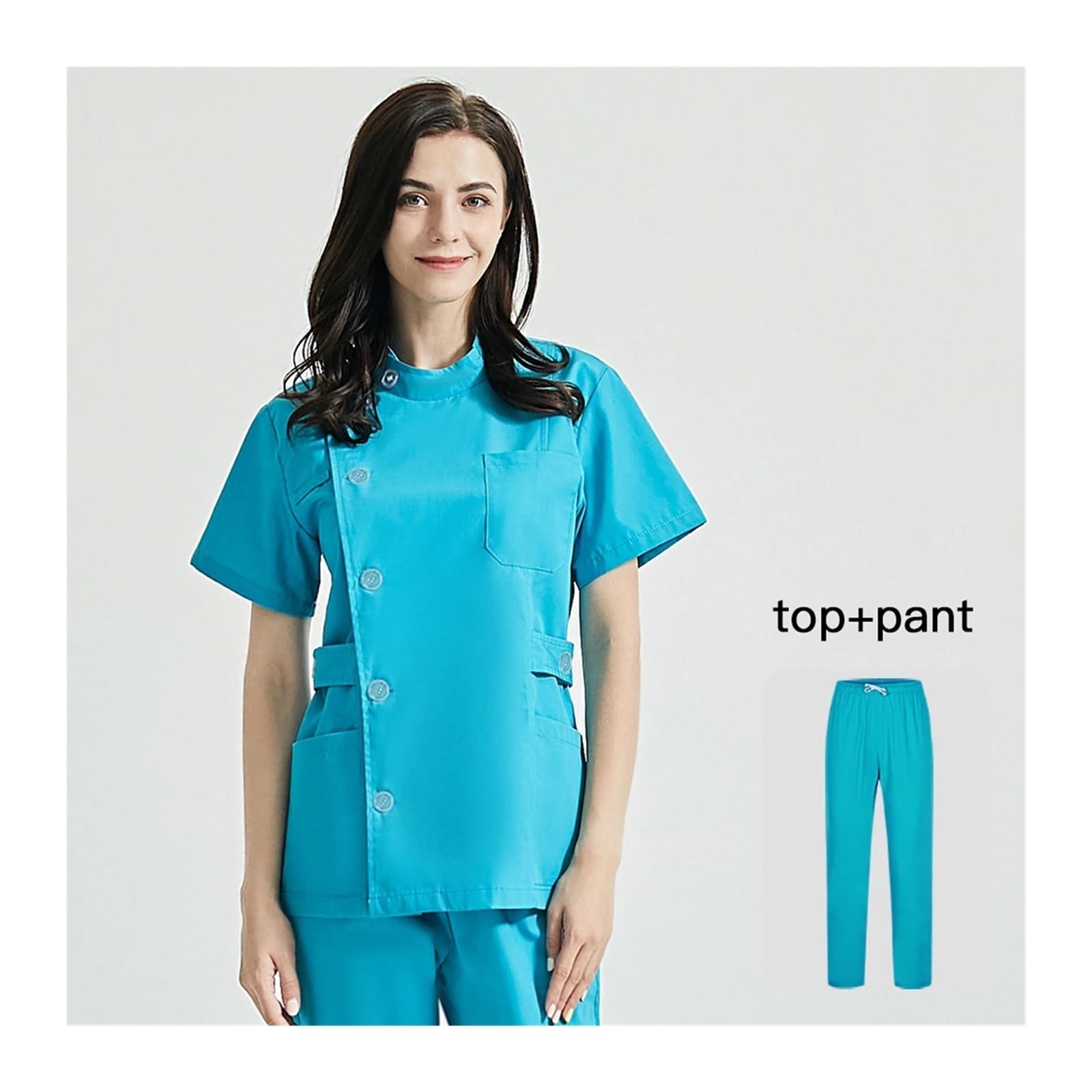Kasacks Damen Pflege Uniformen Damen Gesundheitsdienst Krankenschwester Berufskleidung Spa Uniformen Damen Preise Anzüge(Purple,M)