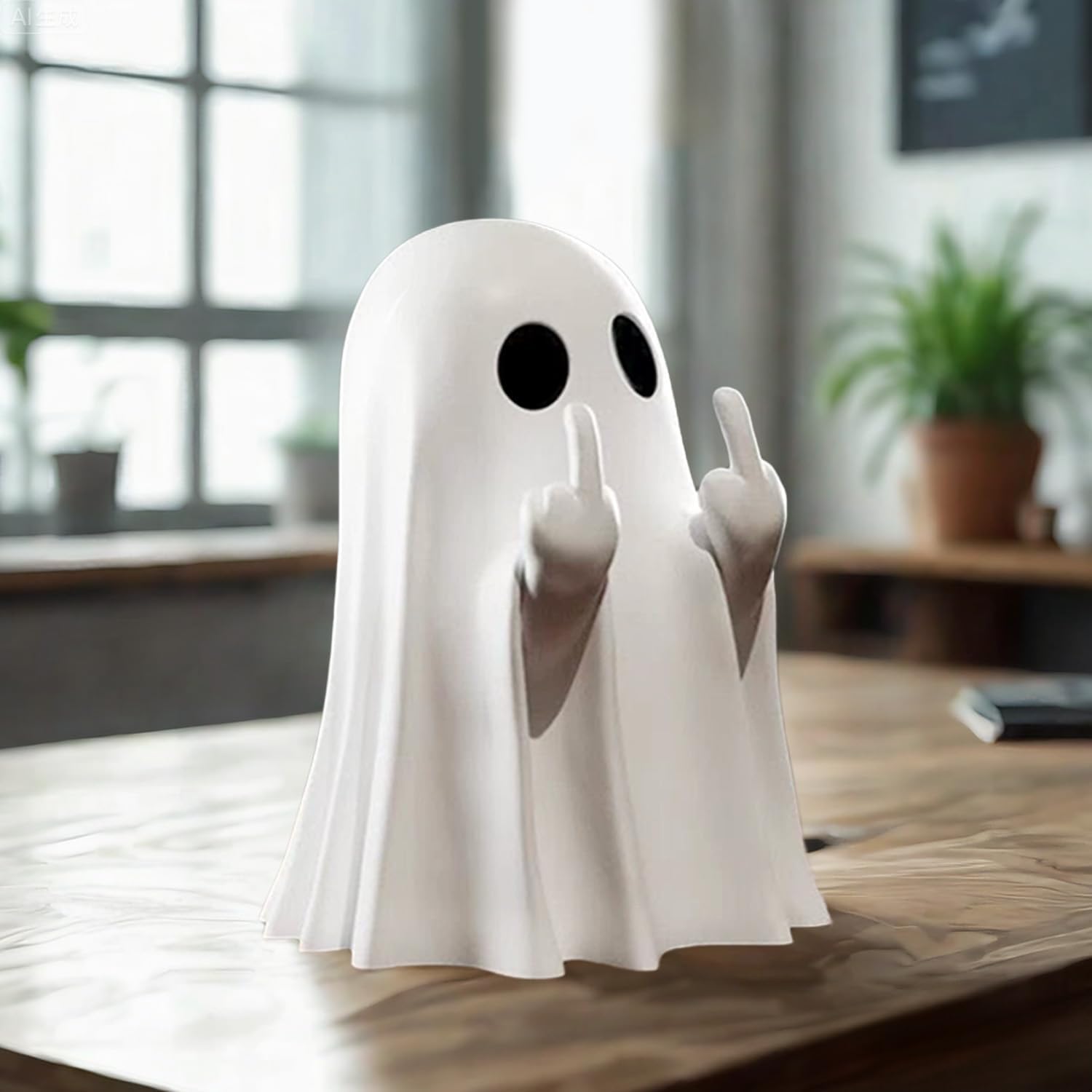 Halloween Ghost Decor - Halloween Decor Indoor, Cute Finger Ghost Ornaments, Spooky Ghost Decorations, Funny Coffee Table Centerpieces, Home Office Decor