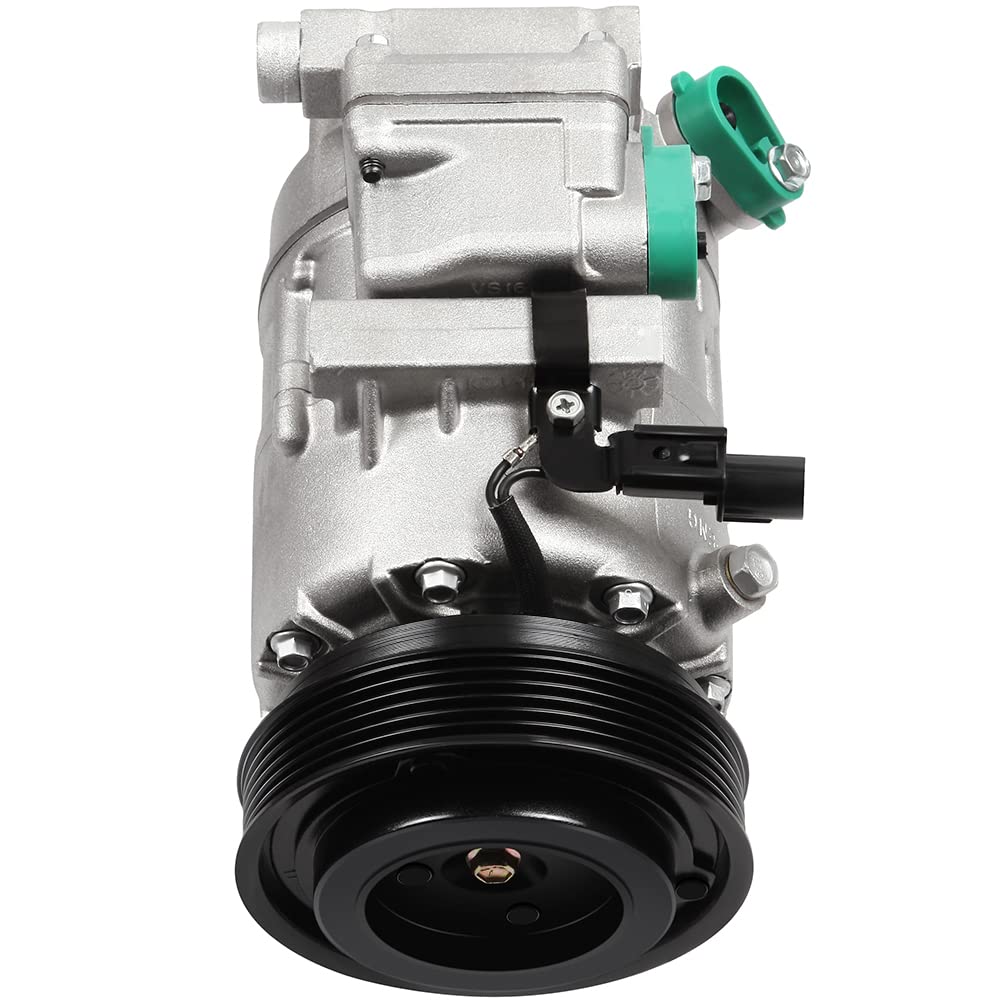 cciyu Air Conditioning Compressor for Hyundai Sonata 2006-2008 for Hyundai Santa Fe 2.7L 2007-2009 Replaces AC Compressor for Car VS18 6 Grooves