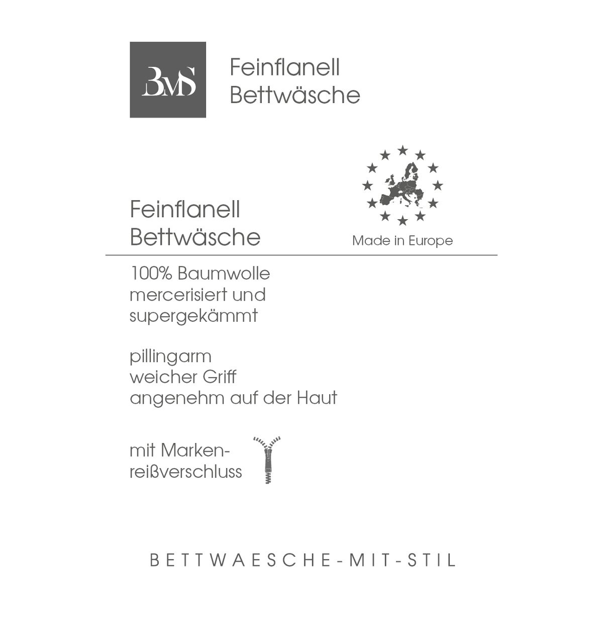 Bettwaesche-mit-Stil warme Fein Flanell Winter Bettwäsche anthrazit Uni/einfarbig 140x200 + 70x90 cm - 100% Baumwolle