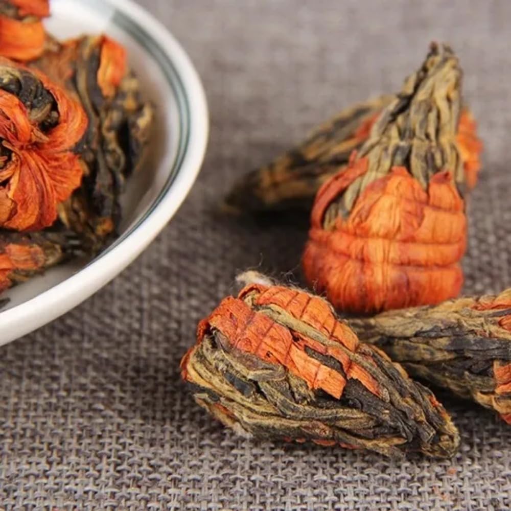 Herbata Czarna Premium Yunnan Fengqing Yunnan W Kształcie Pagody Z Kwiatem Lilii - Herbata Czarna Dianhong