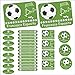 Adesivi con nome per bambini, libri e Materiale scolastico - DIN A4-012 - Calcio - 69 Adesivi in ​​diverse dimensioni per il tuo bambino a scuola