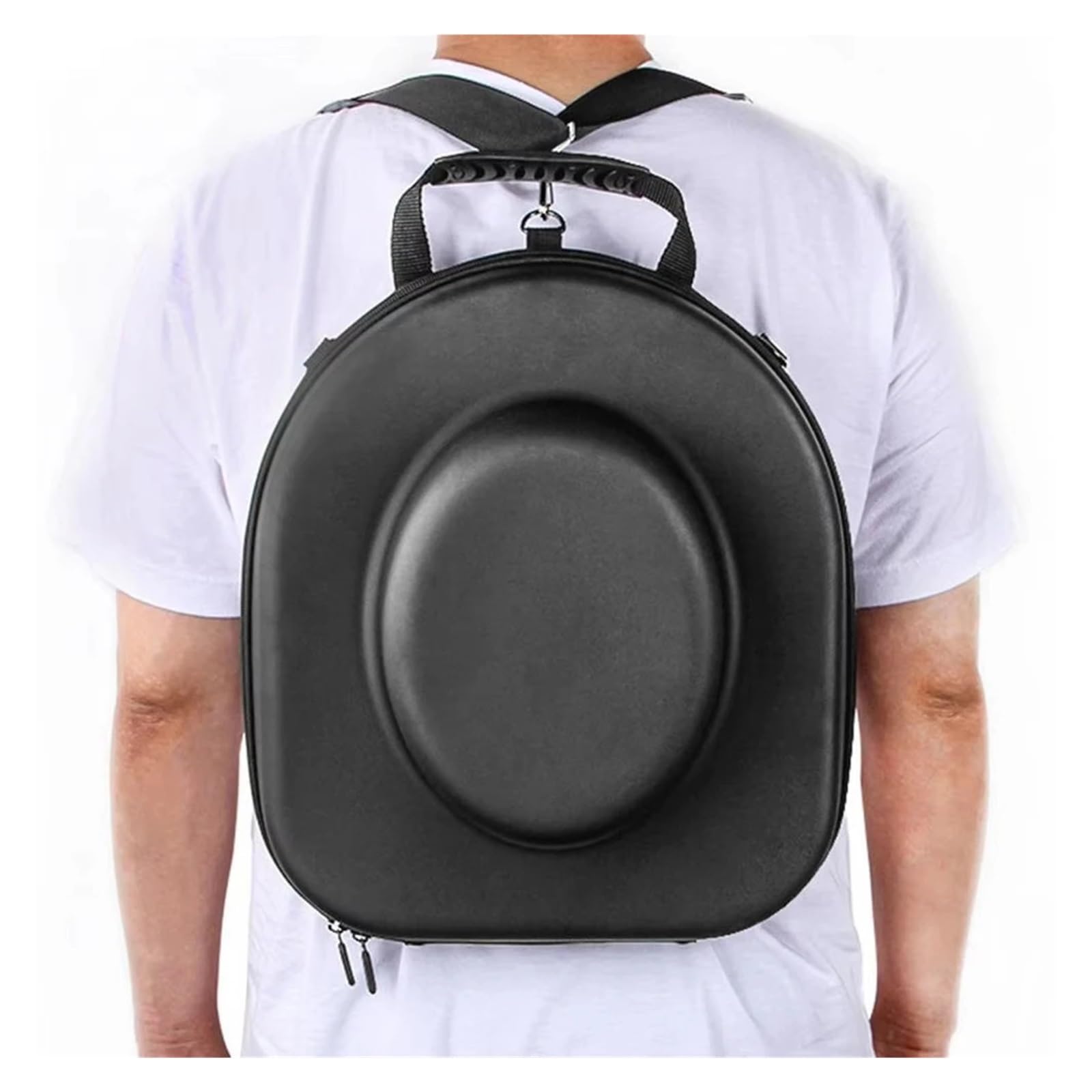 Scatola per cappelli da cowboy Borsa portaoggetti for cappello da cowboy | Scatola da viaggio 38,5 * 32,5 cm, con chiusura a cerniera con maniglia, portapacchi impermeabile, supporto rigido