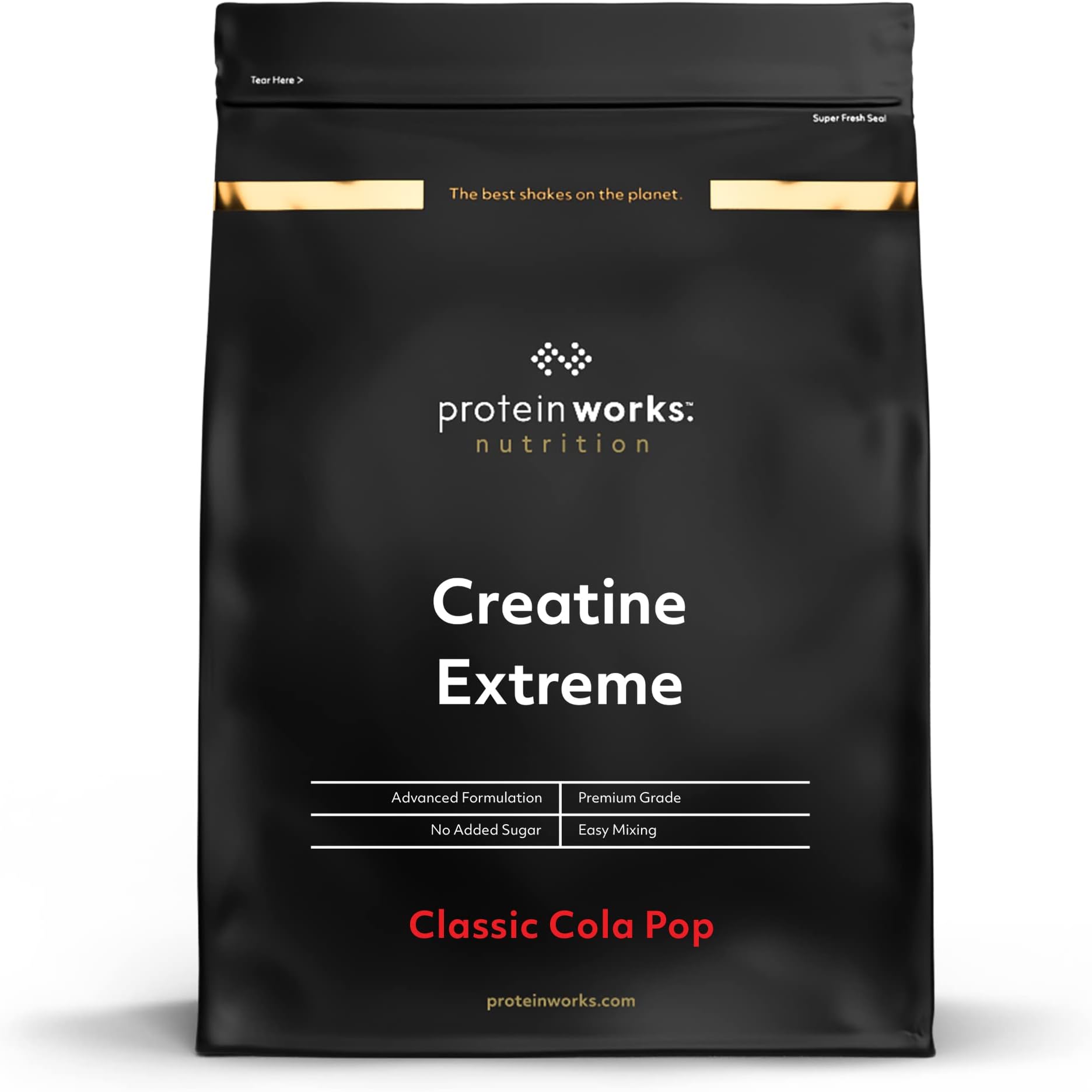 Protein Works - Creatine Extreme, Award-Winning 7g Superblend, Creatine Monohydrate, Citrate, Pyruvate, Optimal 2.4g Beta-Alanine, Enhanced with Glycine, Taurine & Dextrose, Classic Cola Pop, 400g