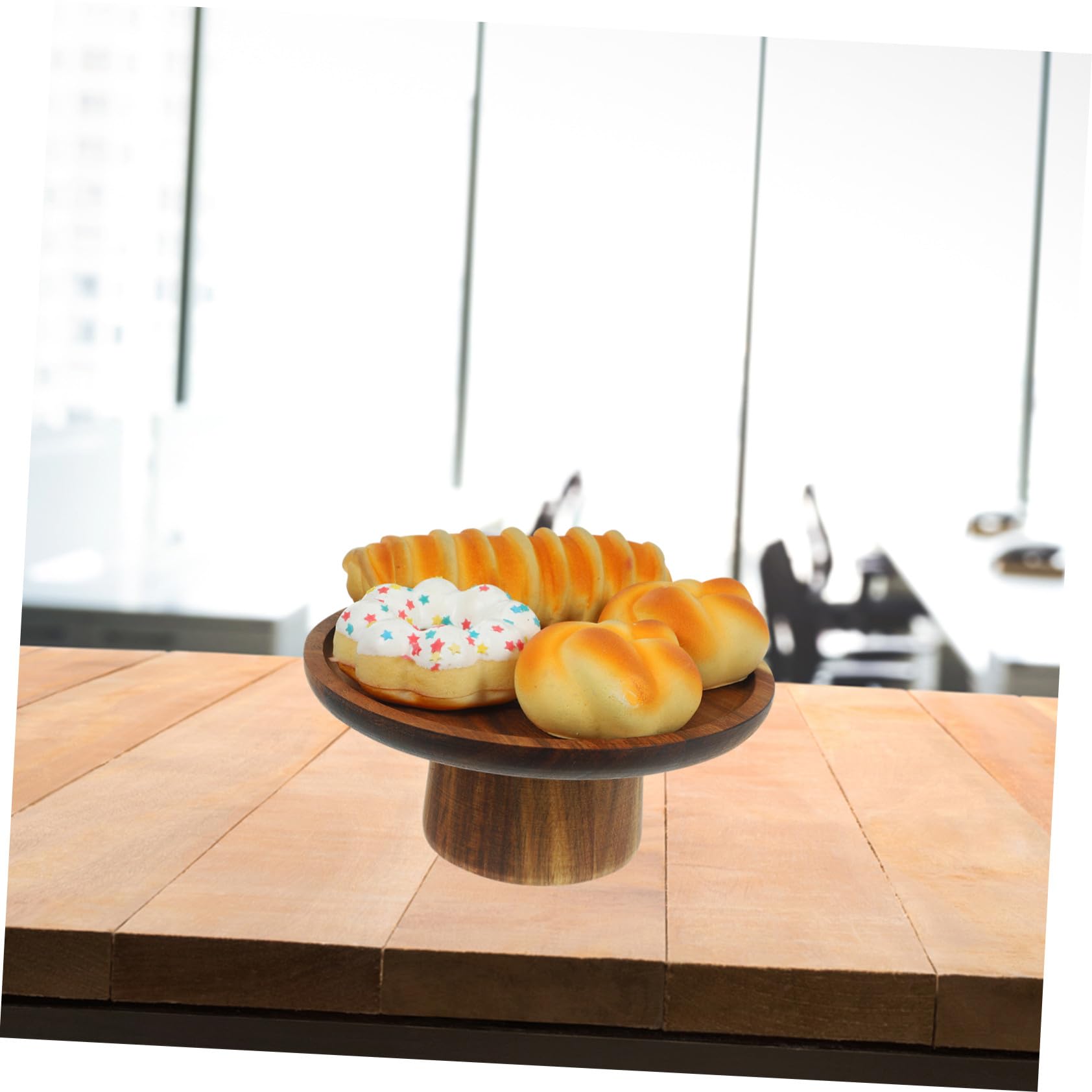 Gatuida Vassoio Decorativo in Legno Base Stabile Espositore per Torte e Dessert Contenitore per Frutta e Snack per Feste e Ristoranti