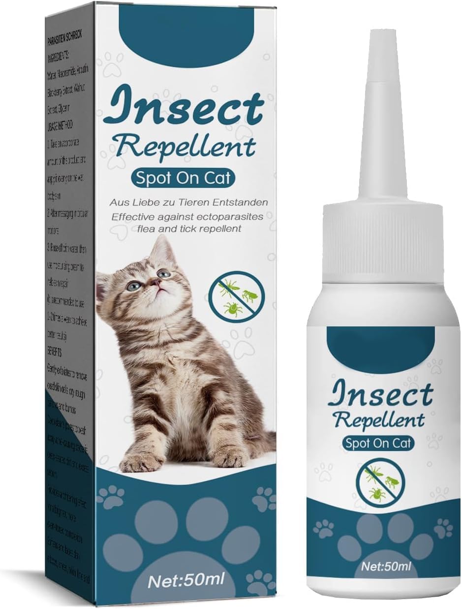 50ml Pet Anti Flea Tick Agent for Cats, Dogs, and Dogs. Extracorporeal Deworming Skin Cleaning Agent for Lice, Ticks, and Ticks