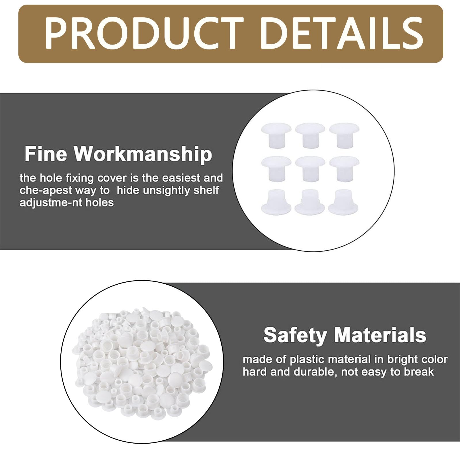 Tapas Protectoras Para Agujeros De Muebl, 50 Piezas, 5 16mm