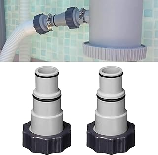 Pool Hose Adapter A with Collar for Intex Threaded Connection Pump,Pool Hose Adapter,Replace 1.25" and 1.5" Hoses Pool Replacement Parts for Threaded Connection Pumps （2PCS）