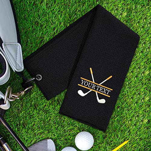 Personalized Golf Towel,Golf Gifts For Men,Embroidered Golf Towels For Golf Bags With Clip,Custom Golf Accessories For Men #TOP3