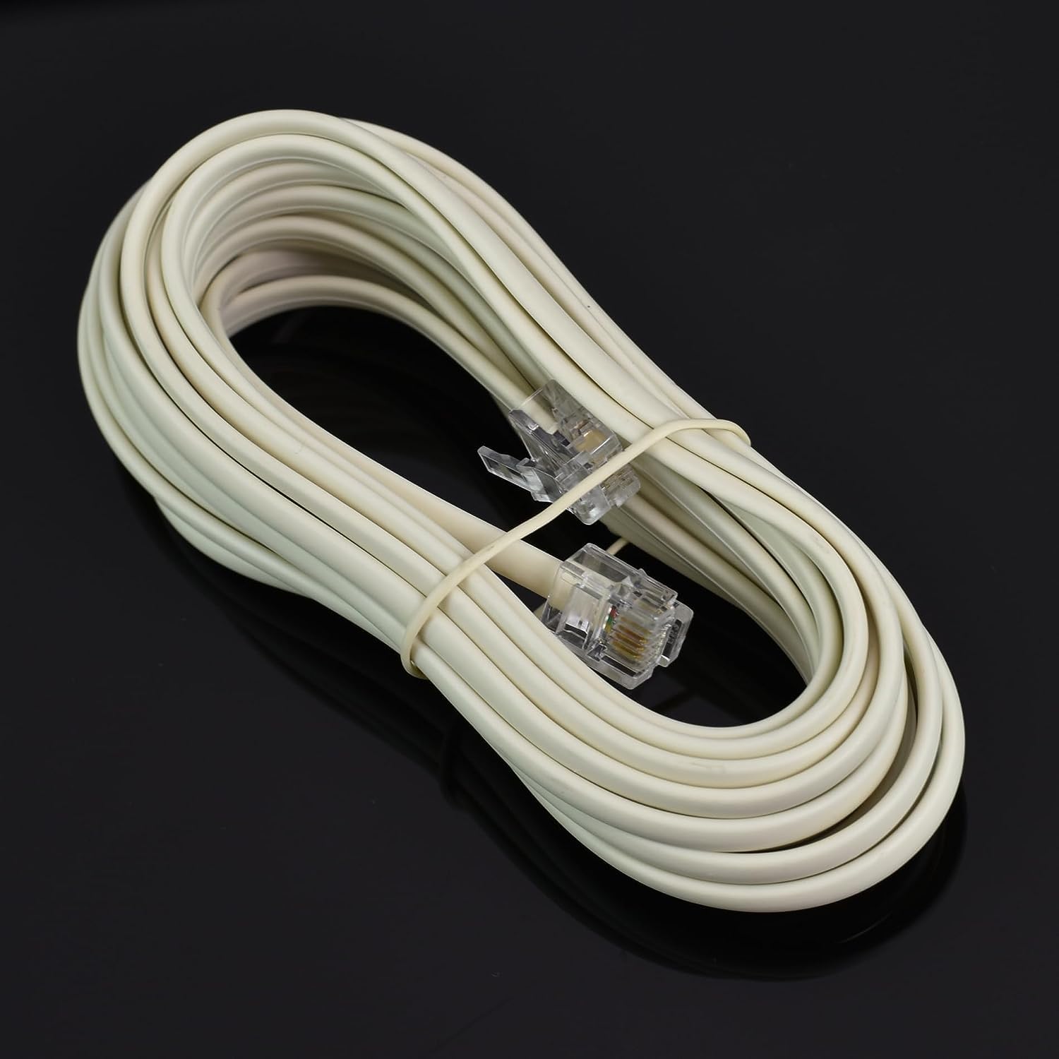 RJ11 6P4C Modular Telephone Extension Cable Phone Cord Line Wire White — view 8