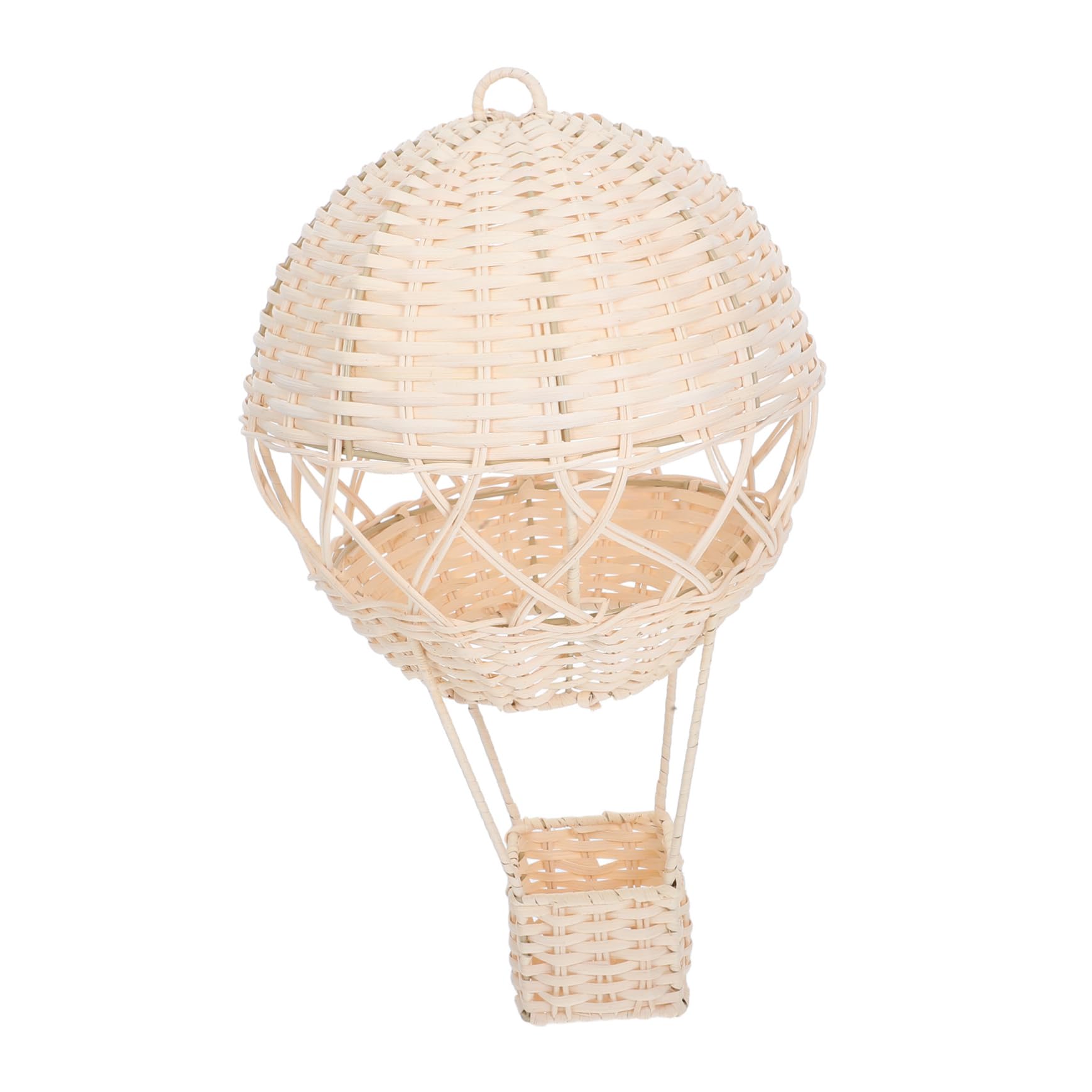 Unomor Handmade Rattan Woven Wall Art Hot Air Balloon Decorations Pendant Lamp Shade for Boys and Girls' Room Home Decor