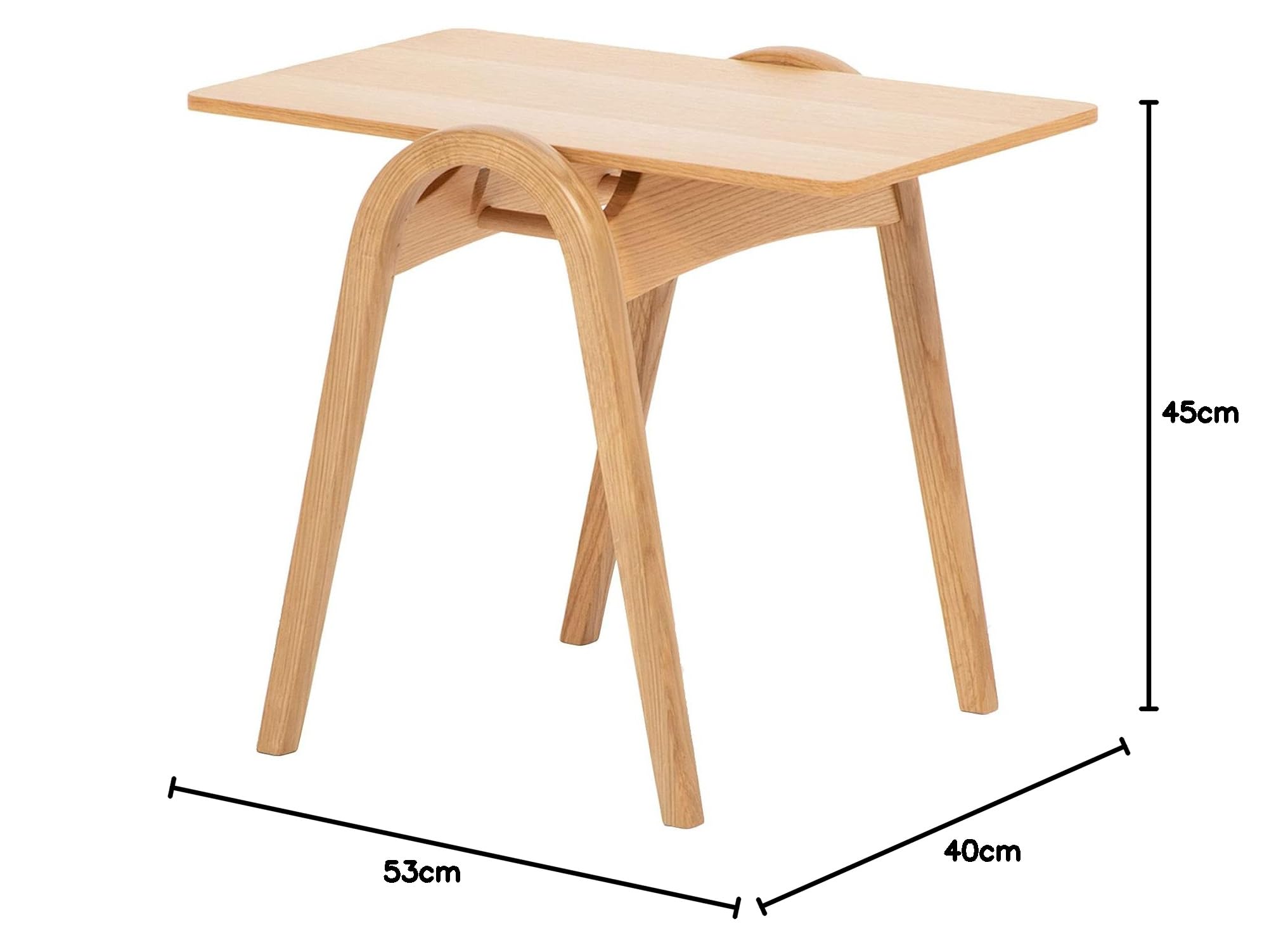 Amazon｜秋田木工 サイドテ-ブル 幅40×奥行53×高さ45cm WO 天然木使用