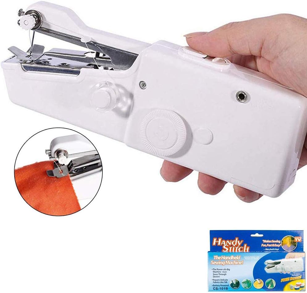 Handheld Sewing Machine - Mini Cordless Portable Electric Sewing Machine - Home Handy Stitch for Clothes Quick Repairing with 15 Accessories