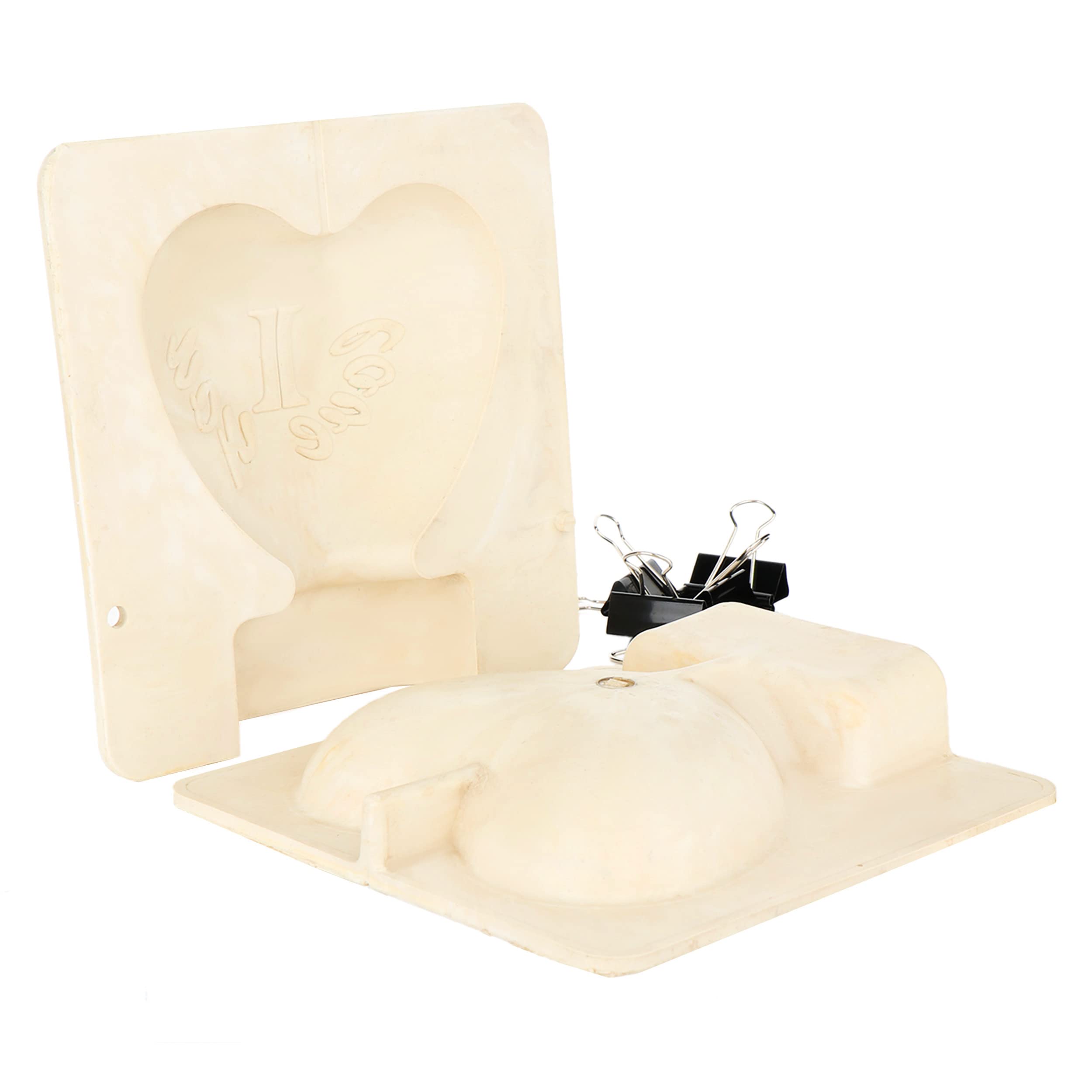 NKlaus 3D DIY Candle Making Candle Mould Plastic Candle Mould Heart Multi Piece Removable 36445, W x D x H: 7.5 cm x 4 cm x 8 cm