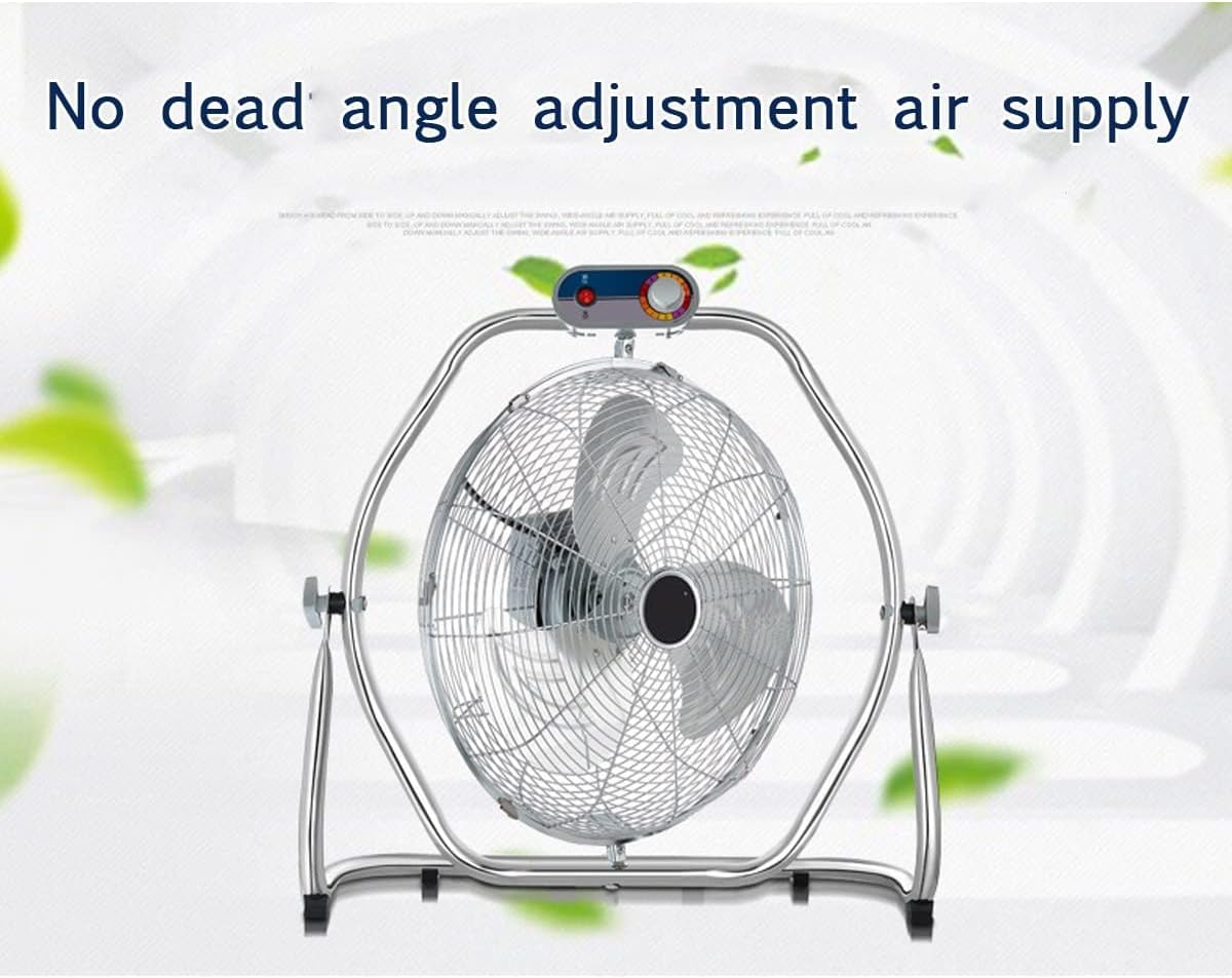 Ventilador de suelo industrial resistente con flujo de aire de alta velocidad para garaje, comercial y uso residencial