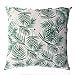 Kalakriti Funda de Cojin o Almohada Algodon Estampado Hojas Verde 45x45