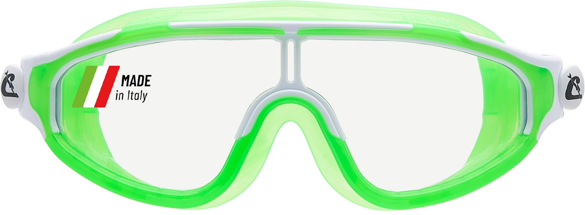 CRESSI King Baloo Kids Swim Goggles - Quick-Adjust Strap, Watertight Seal - Kids Swimming Goggles with Anti-Fog UV Protection - Lime/White - 2-7 Years