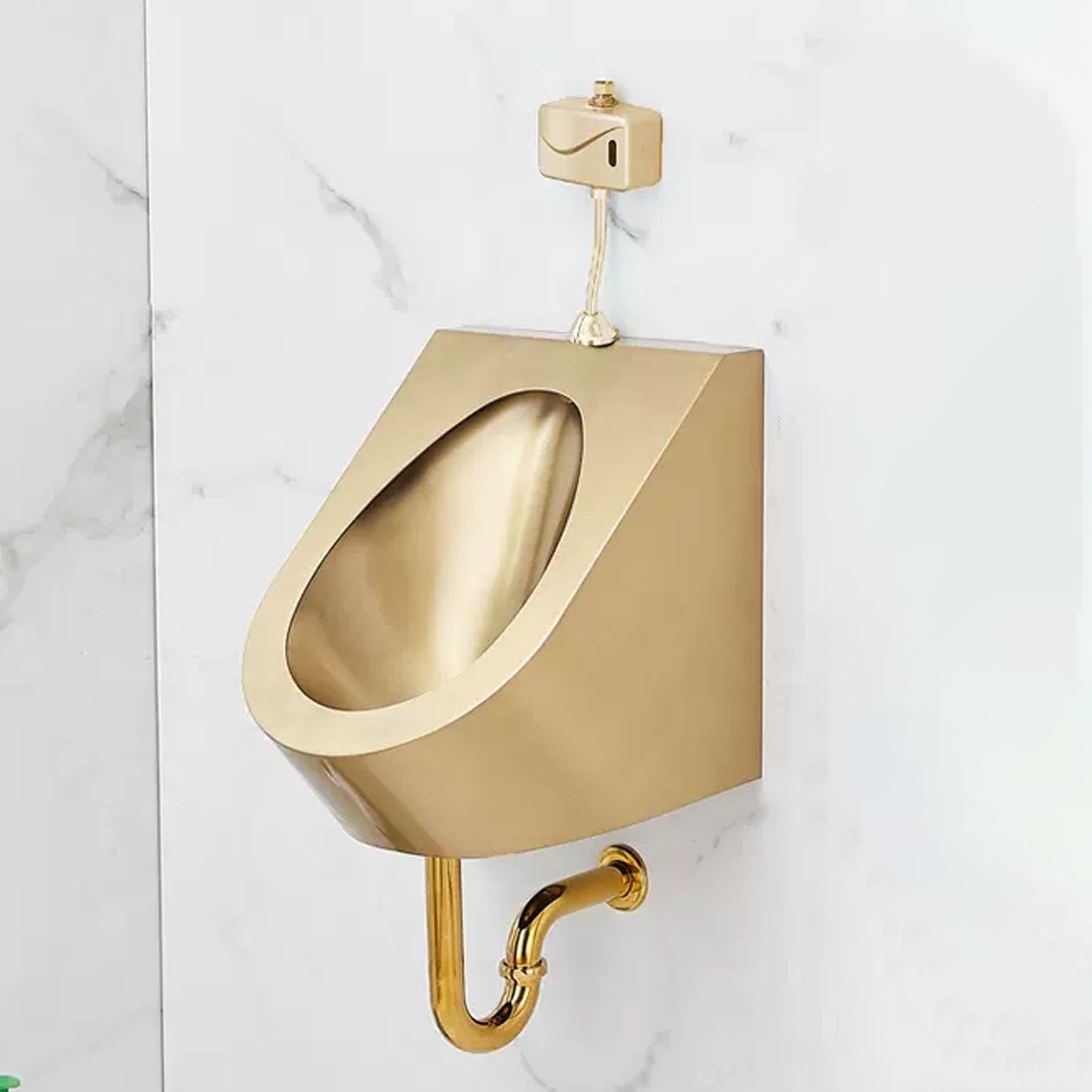 Orinal de hombre con sensor de acero inoxidable montado en la pared, urinario comercial sin salpicaduras para bares, aeropuertos y baños públicos (color: fila de pared C)