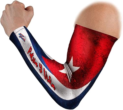 Miniatura 3 de Mangas de brazo cubanas Patria y Vida, mangas deportivas RCP, talla M mangas de compresión de protección solar para cubrir el brazo, M