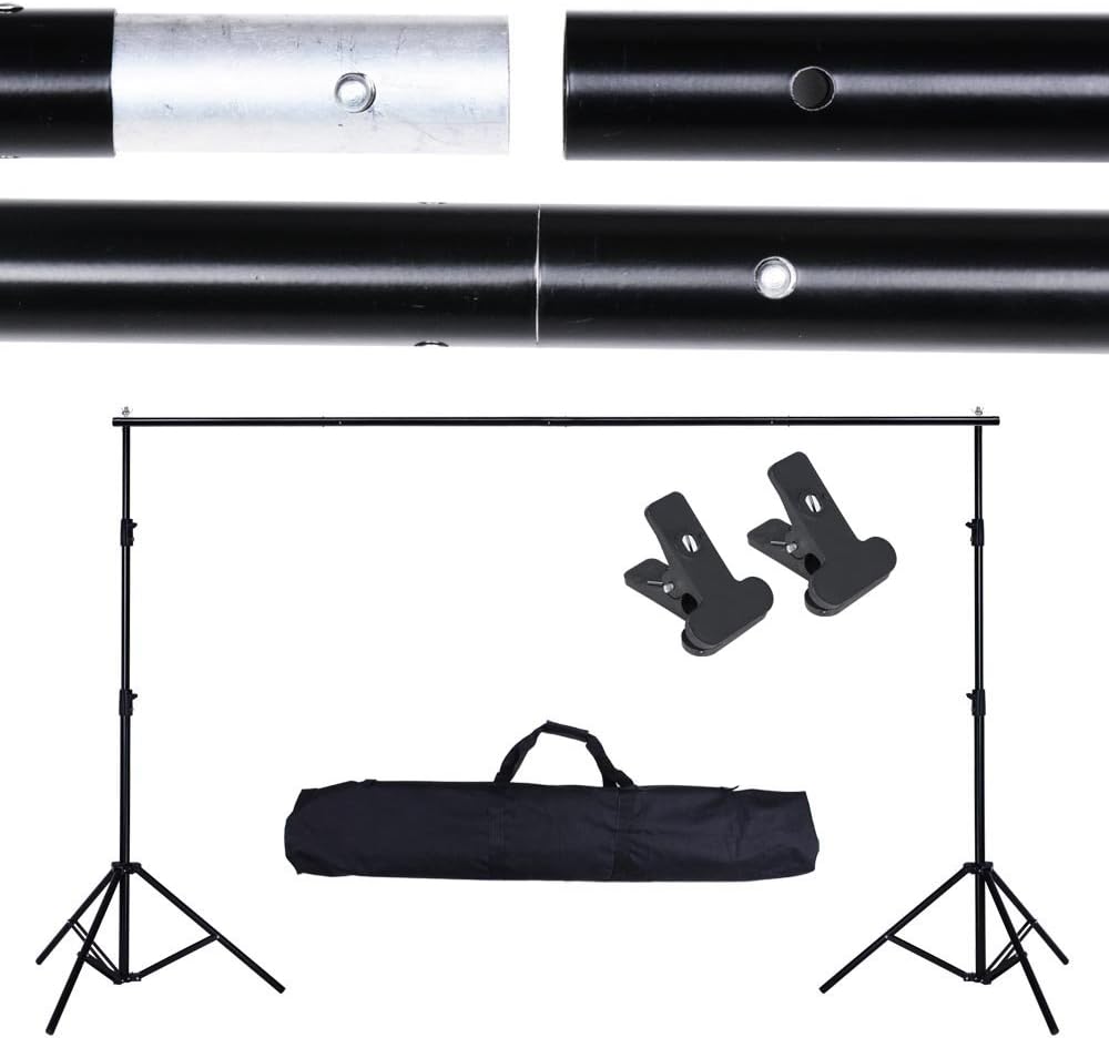 Adjustable Background Backdrop Support Stand Crossbar System Photo Studio 10 Ft