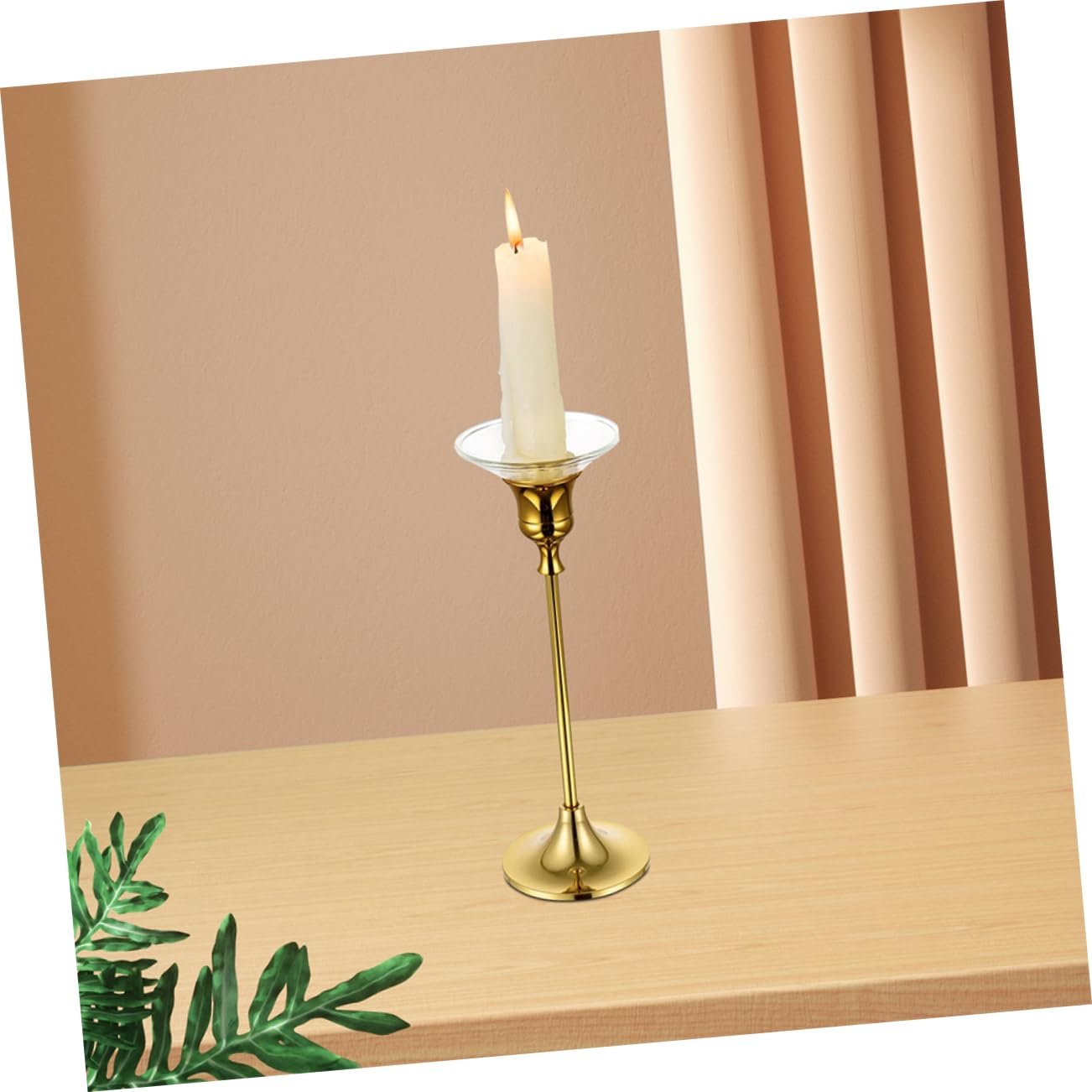 Healifty Protezione Antigoccia Design Minimalista per Candele in Vetro Rotondo Resistente alle Alte Temperature 6 Pezzi per Meditazione e Relax