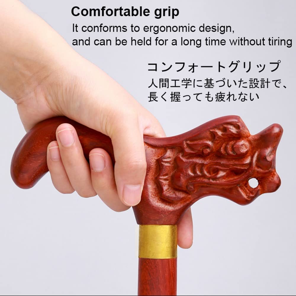 Amazon.co.jp: JOJAN 75cm 80cm 85cm 90cm 木製杖 木製ステッキ ウッド