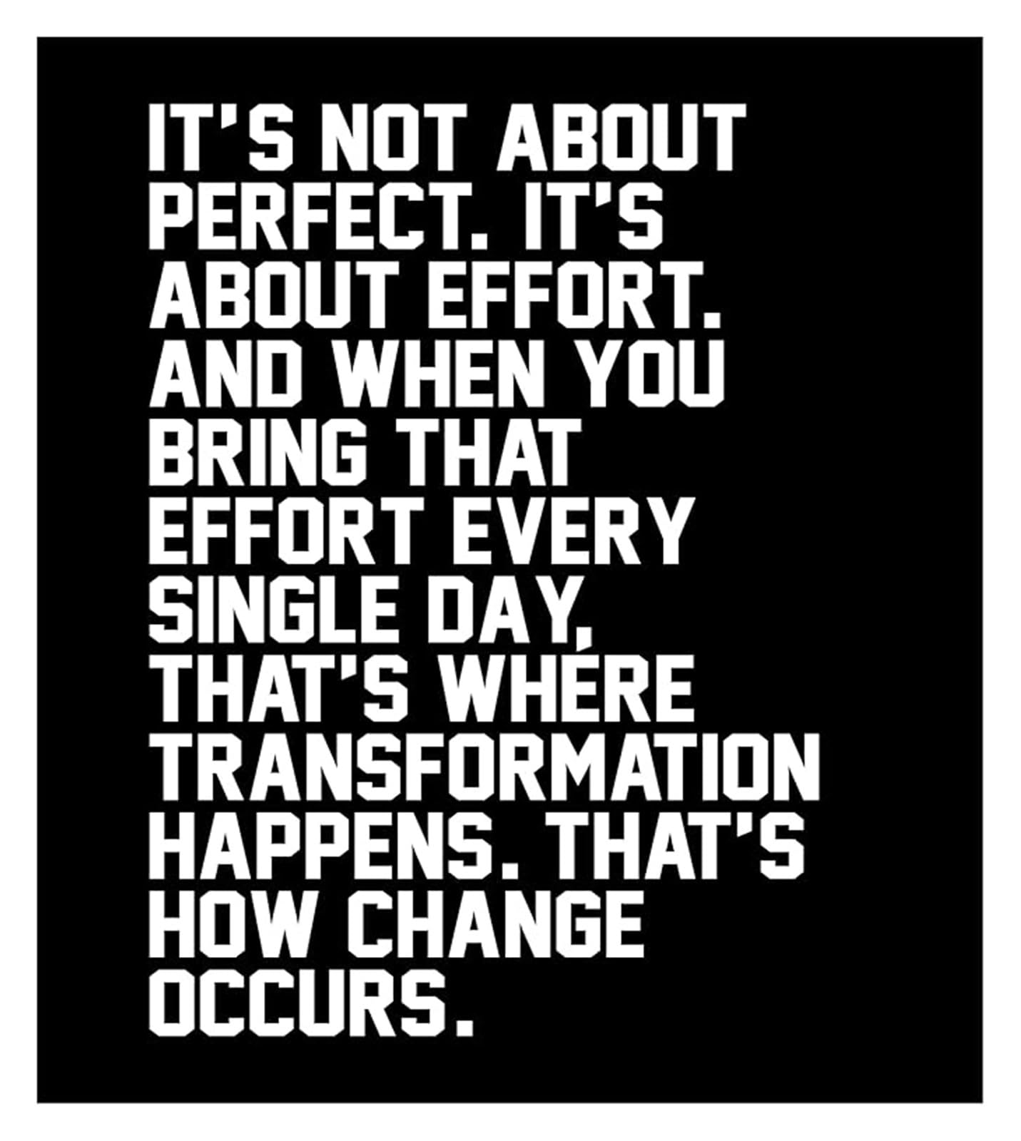 XGINERFEX Gym Office Classroom Motivational Art Effort Quote Inspirational Poster for Daily Motivation and Personal Development(Unframed,12x18inch(30x45cm))