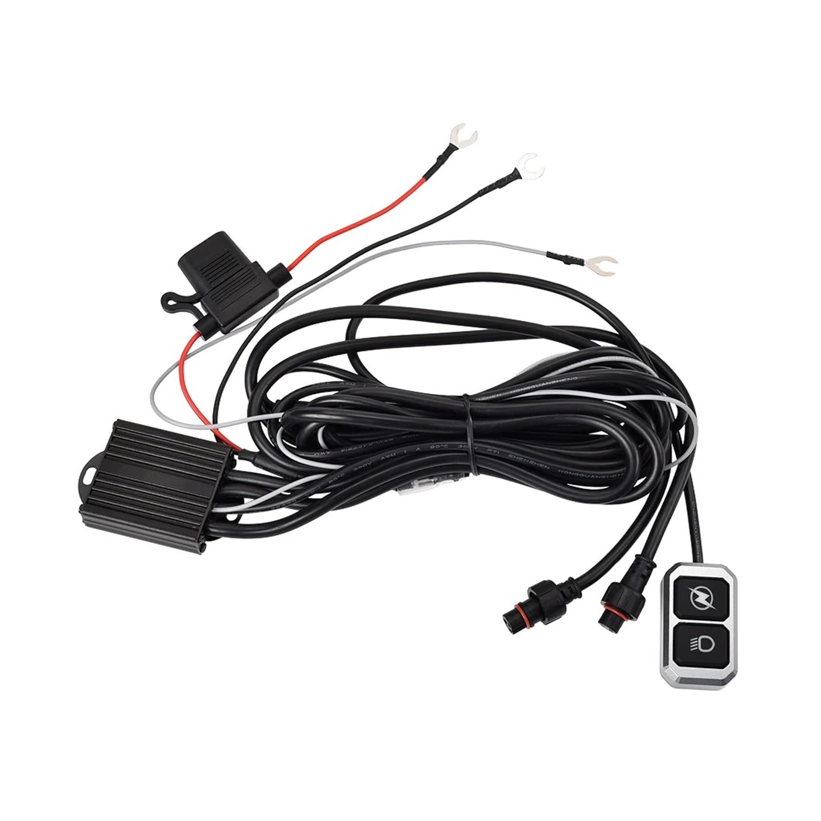 SANCAK Fari Per Motociclette Fendinebbia Per Moto Lampada Di Guida Ausiliaria A LED Faretti Per Fari Per Interruttore Cablato 100 W Bicolore