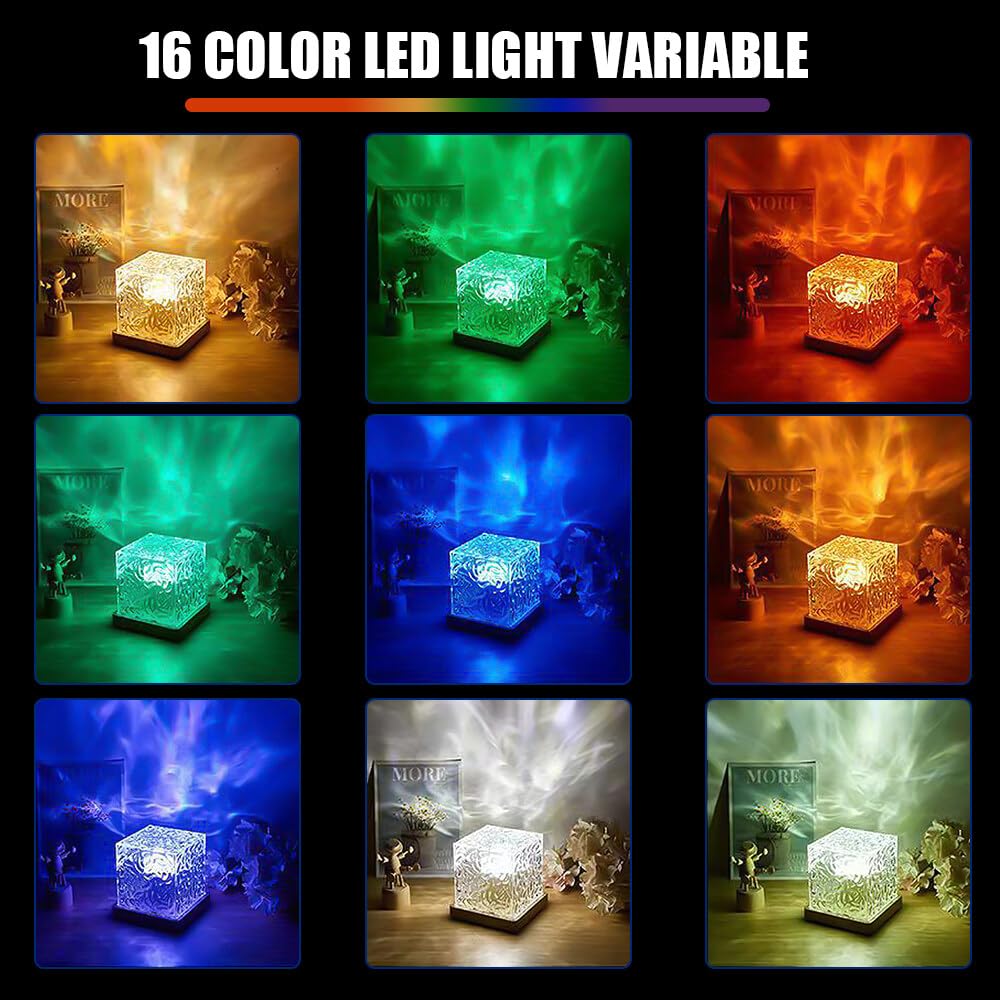 Demiawaking Veilleuse Vague, Lampe Vague Océanique, Enceinte Bluetooth