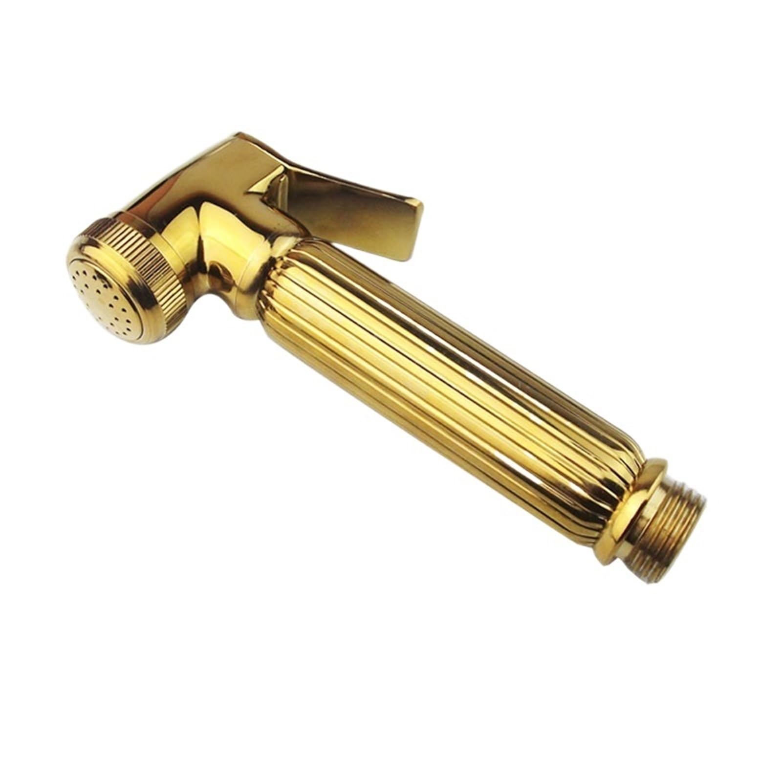 ZYCHSJXA Chrome Golden Bidet Faucet Hand Held Sprayer Gun Bathroom Accessories Toilet Shower Head(Golden)