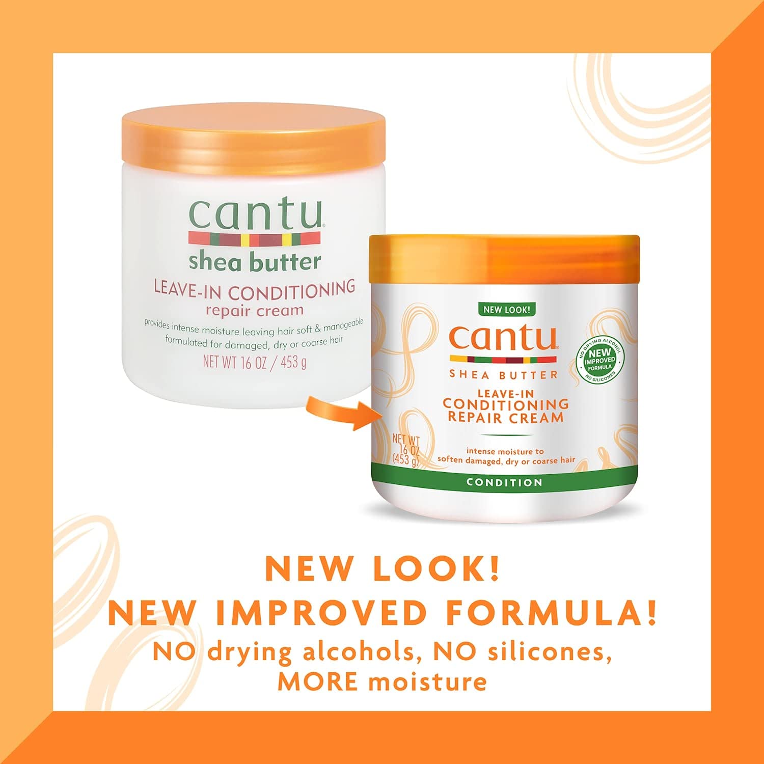 Cantu Shea Butter Leave In Conditioning Repair Cream 16 Ounce Pack of 3 AD 1