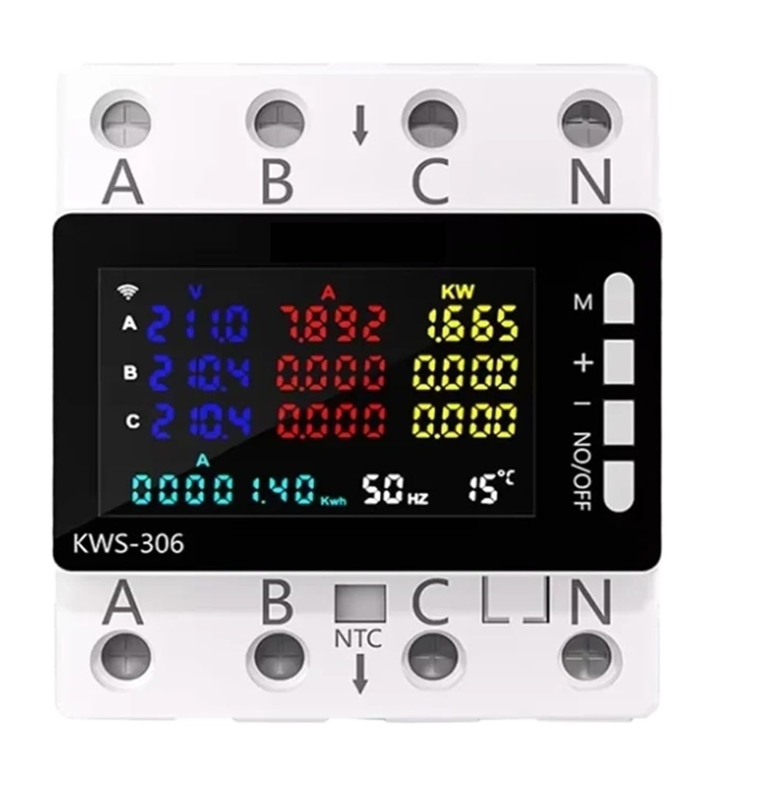 Compteur d'énergie triphasé pour identifier les pertes KWh - 5